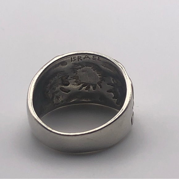 [vintage] Intricate Floral Israeli Sterling Silver Ring - Size 9.5 - Picture 11 of 14